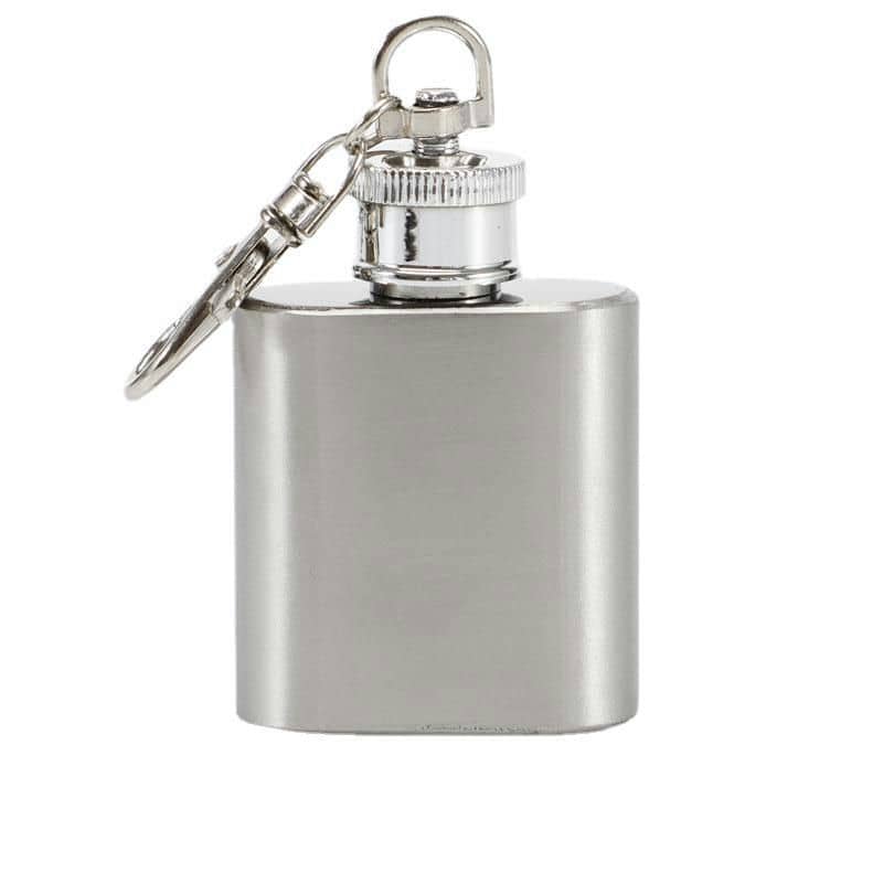 TO-1001 1oz Mini Flat Hip Flask with Clip — view 5