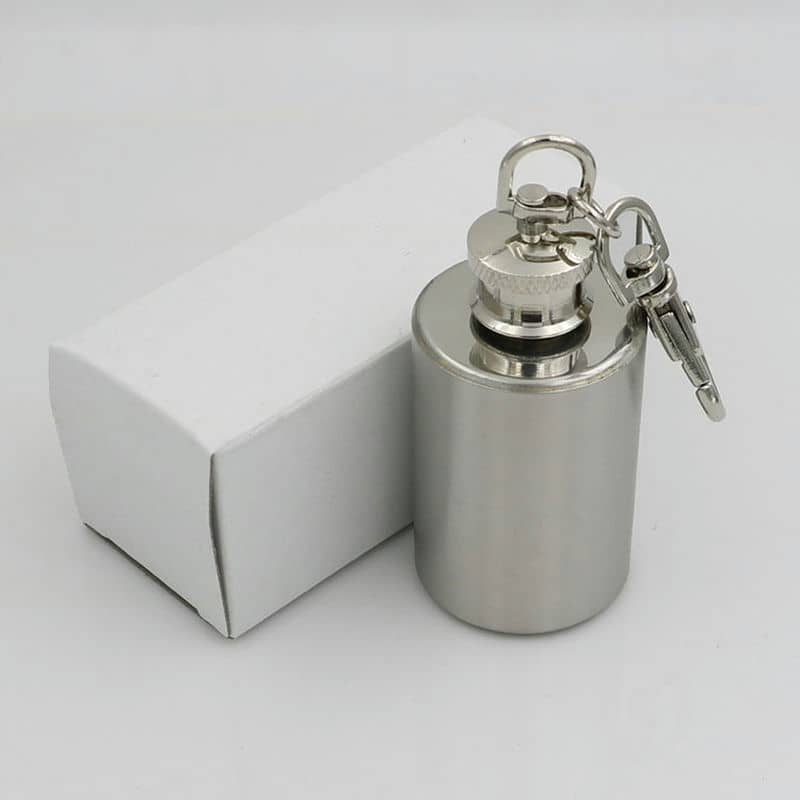 TO-1002 1oz Round Mini Hip Flask with Clip — view 7