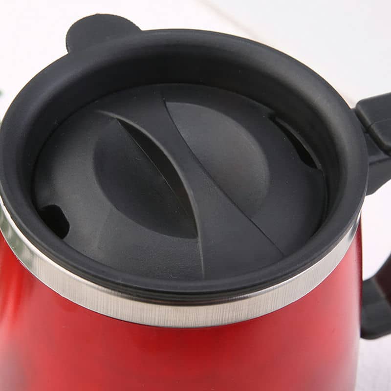 TP-1001 Office Mug, Steel-In with Lid — view 3