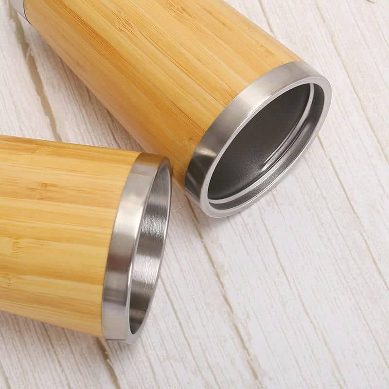 bamboo shell travel coffee mug flip lid tx 1018 — view 3