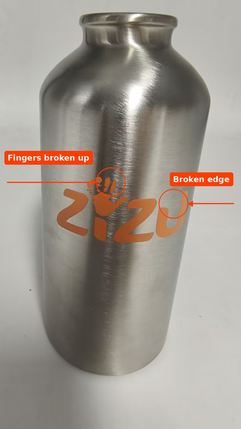 Silk screen - what a worn screen produces — Jupeng Drinkware