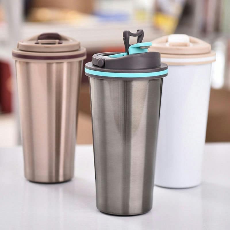 TI-1089 500 ml Double-Wall Travel Coffee Mug