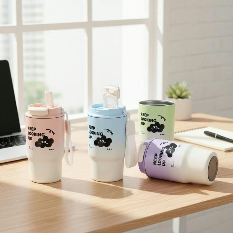 TI-1207 500 ml Double-Wall Travel Coffee Mug