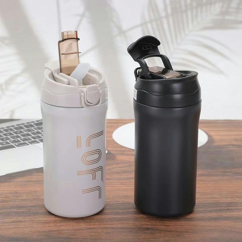 TI-1171 600 ml Handled Dual-Lid Coffee Mug