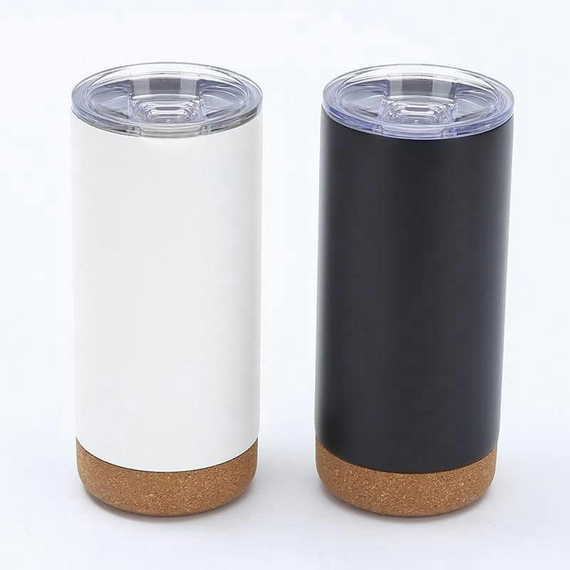 TS-1001 16oz Bamboo-Base Vacuum Flask